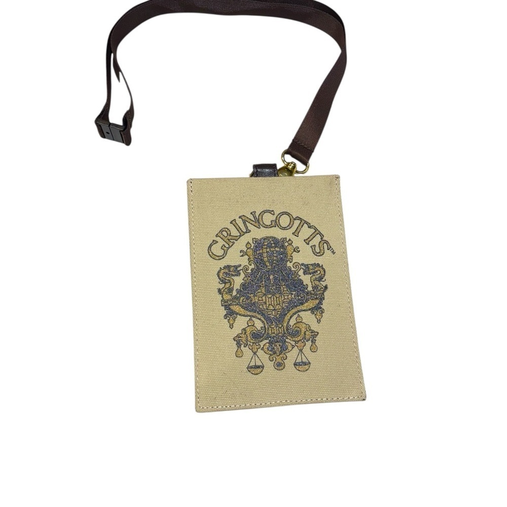 Gringotts Beige ID Holder with Strap
